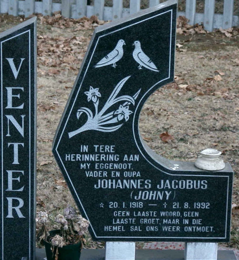 VENTER Johannes Jacobus 1918-1992