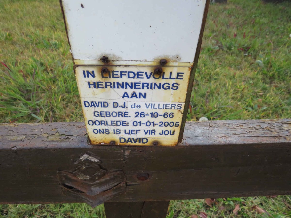 VILLIERS David D.J., de 1966-2005