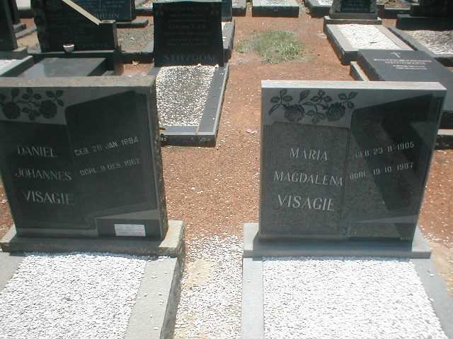 VISAGIE Daniel Johannes 1894-1962 &amp; Maria Magdalena 1905-1987