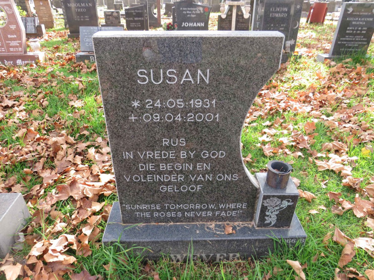 WEVER Susan 1931-2001