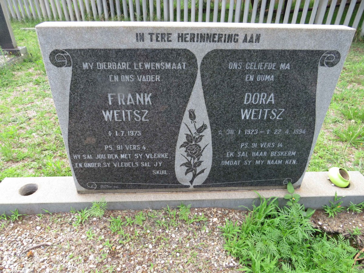 WEITSZ Frank -1975 &amp; Dora 1923-1994