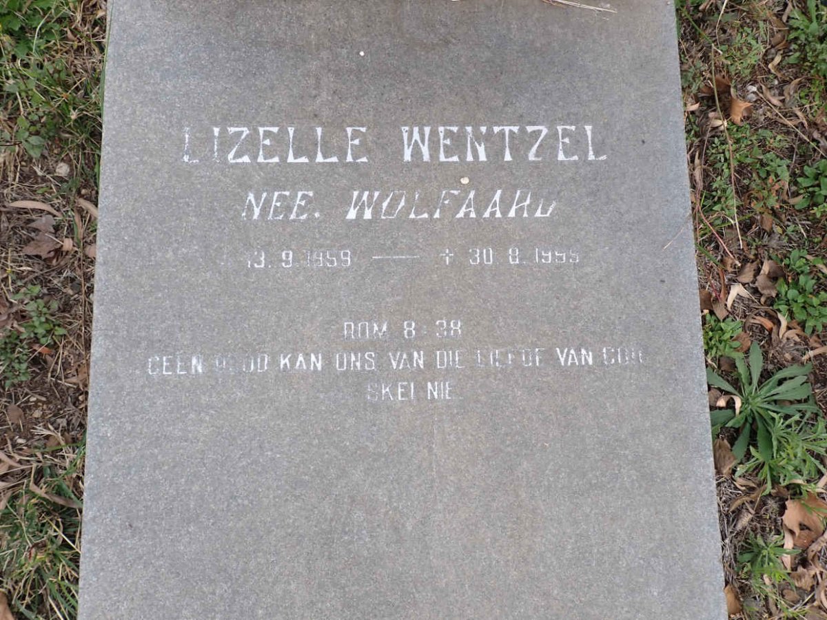 WENTZEL Lizelle nee WOLFAARD 1959-1999