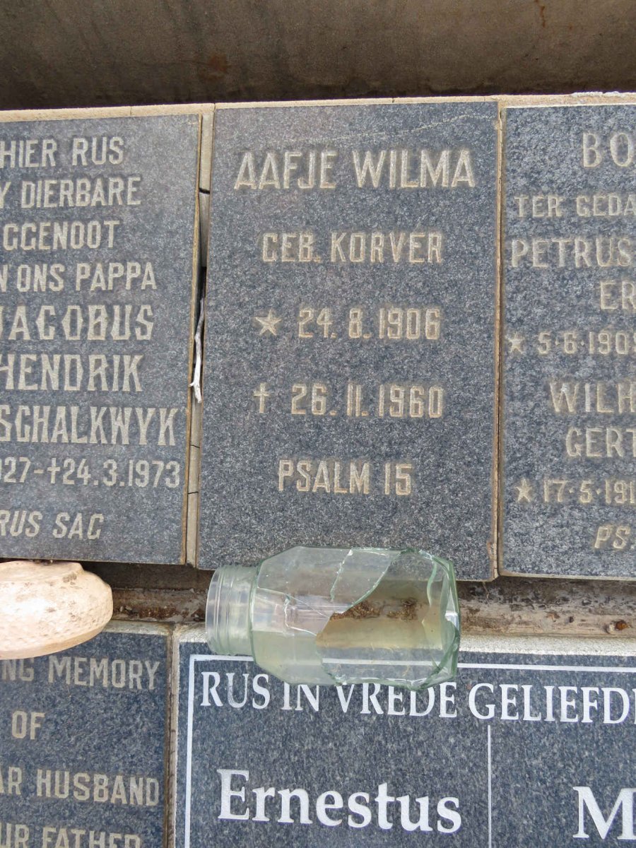 WILMA  Aafje nee KORVER 1906-1960