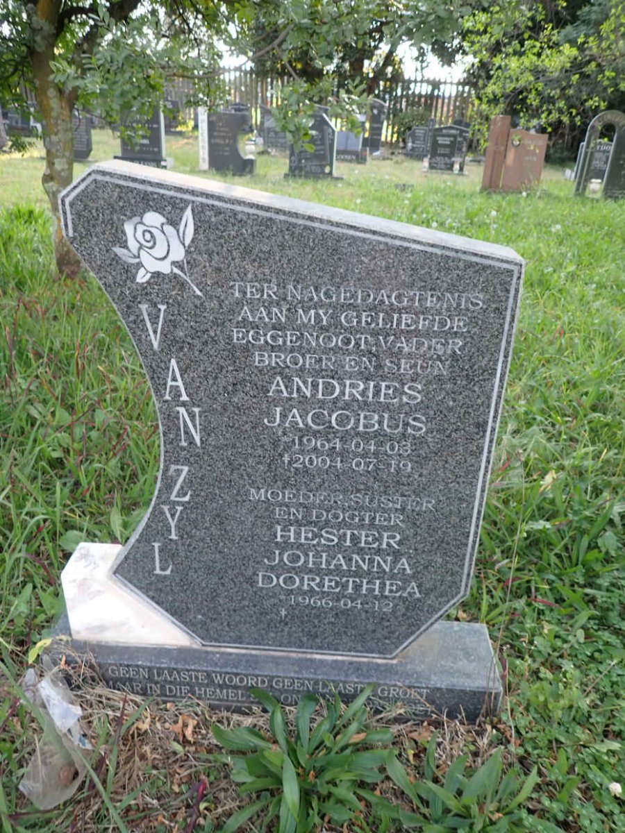 ZYL Andries Jacobus, van 1964-2004 &amp; Hester Johanna Dorethea 1966-