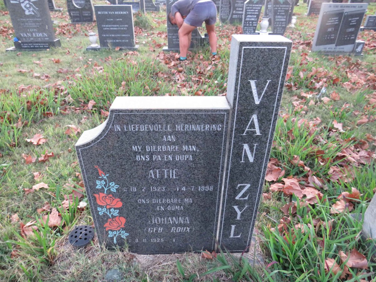 ZYL Attie, van 1923-1998 & Johanna ROUX 1925-