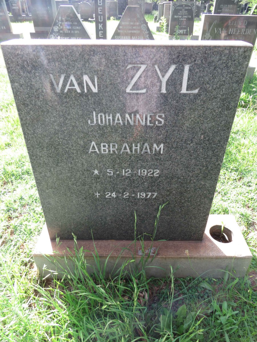ZYL Johannes Abraham, van 1922-1977