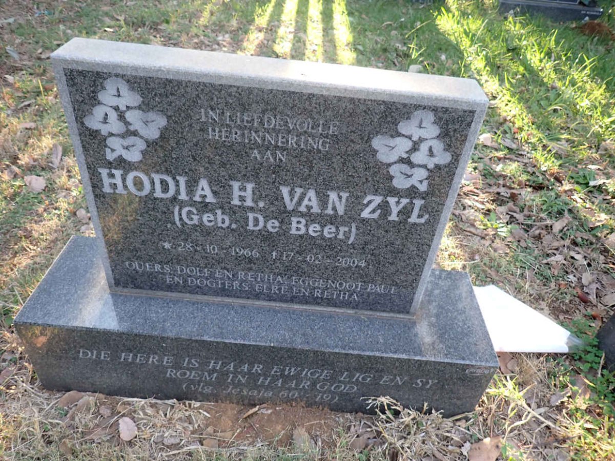 ZYL Hodia H., van nee DE BEER 1966-2004