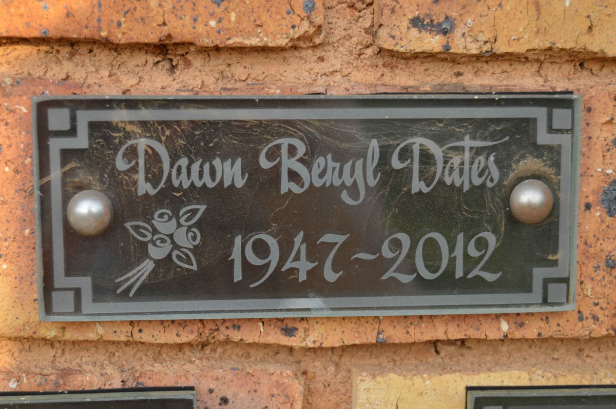 DATES Dawn Beryl 1947-2012