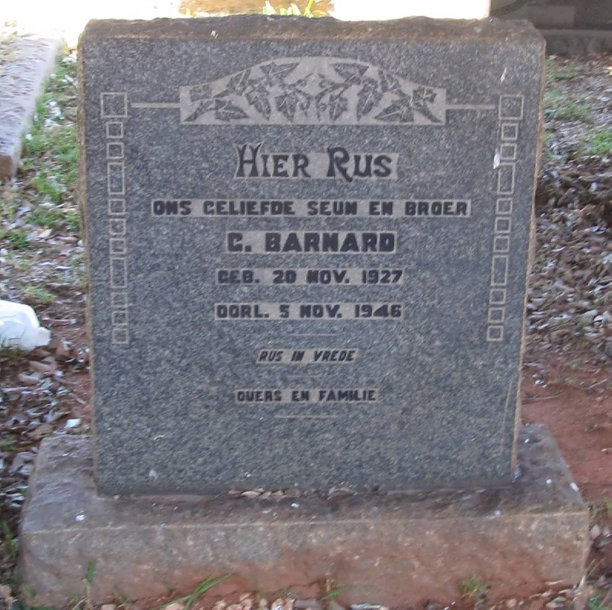 BARNARD G. 1927-1946