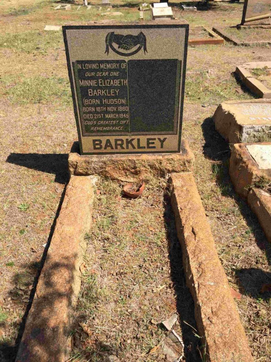 BARKLEY Minnie Elizabeth nee HUDSON 1880-1945