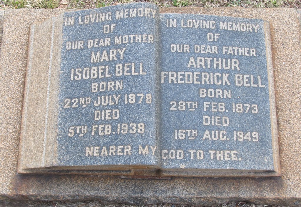 BELL Arthur Frederick 1873-1949 &amp; Mary Isobel 1878-1938