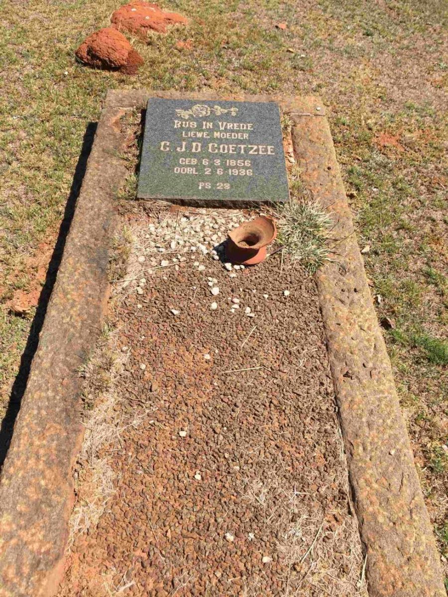 COETZEE C.J.D. 1856-1936