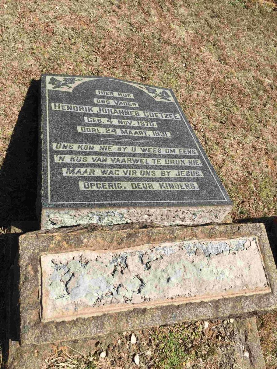 COETZEE Hendrik Johannes 1870-1931