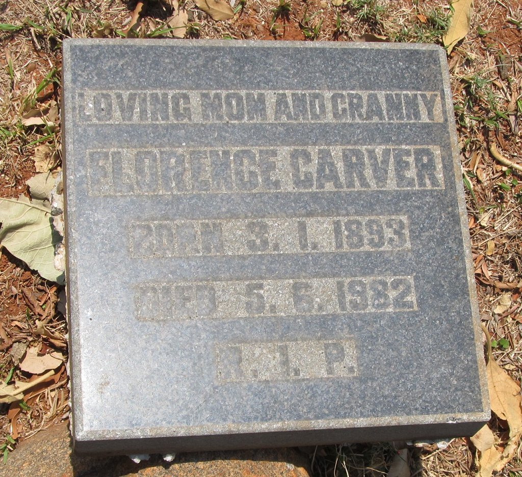 CARVER Florence 1893-1982