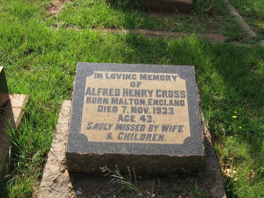 CROSS Alfred Henry -1933