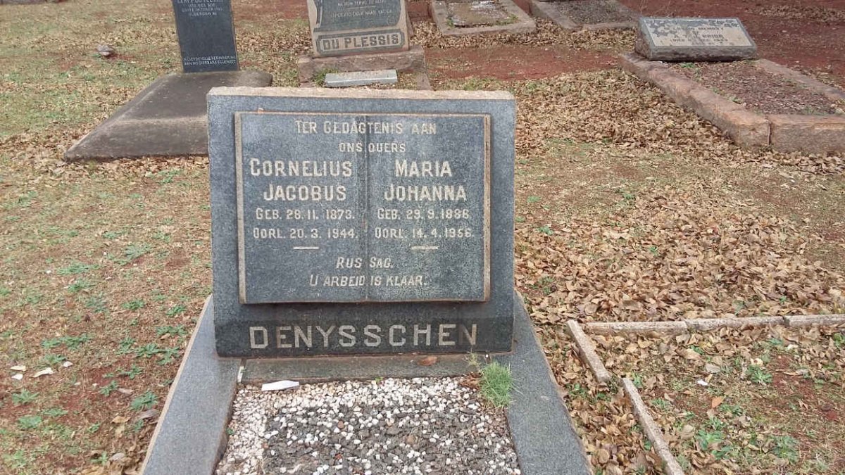 DENYSSCHEN Cornelius Jacobus 1873-1944 &amp; Maria Johanna 1886-1956
