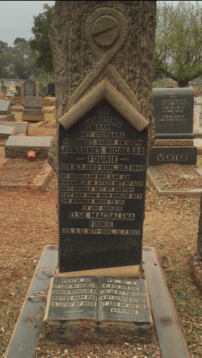 FOURIE Johannes Nicolaas 1863-1942 &amp; Elsie Magdalena 1871-1955