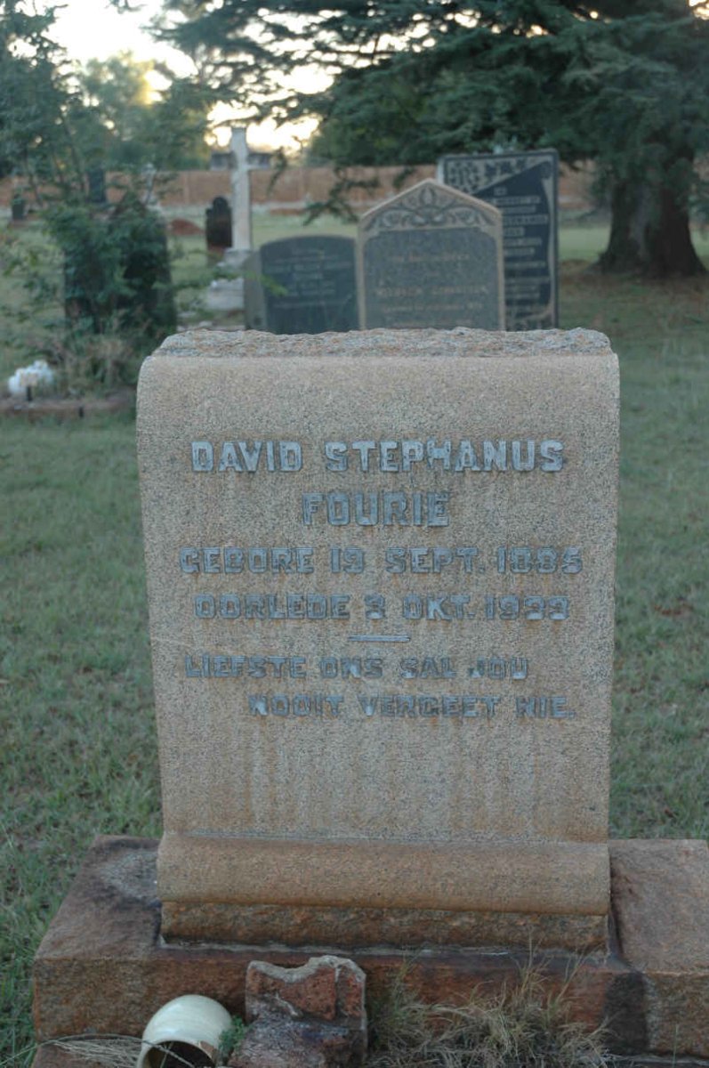 FOURIE David Stephanus 1885-1933