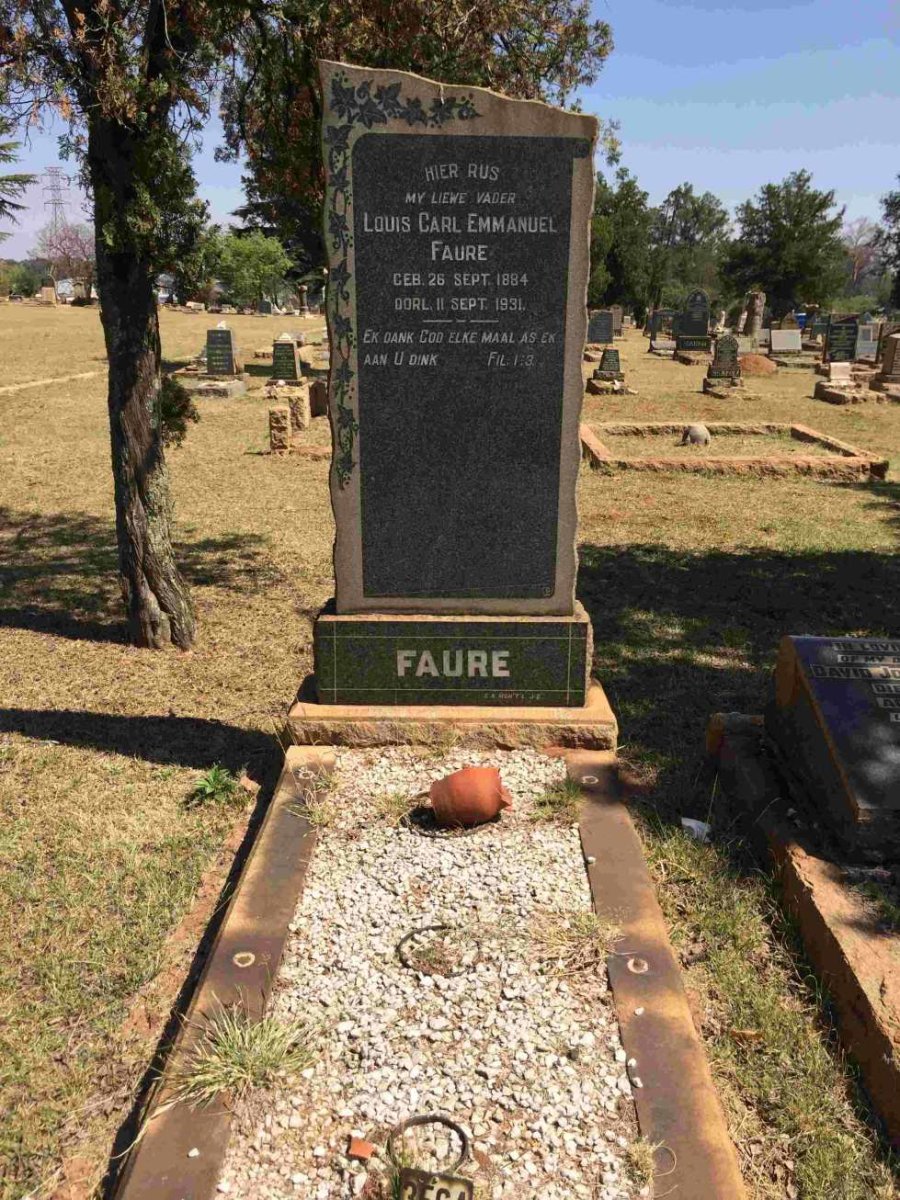 FAURE Louis Carl Emmanuel 1884-1931