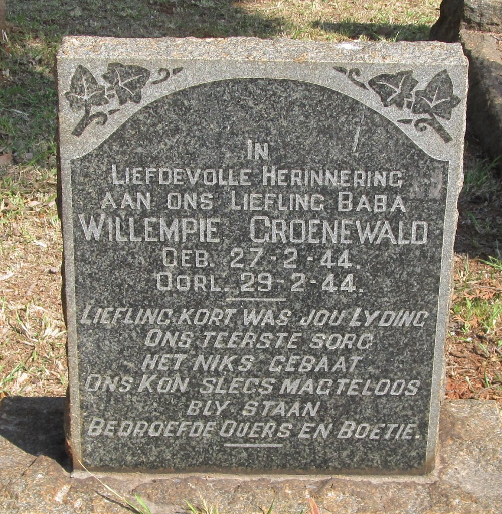 GROENEWALD Willempie 1944-1944