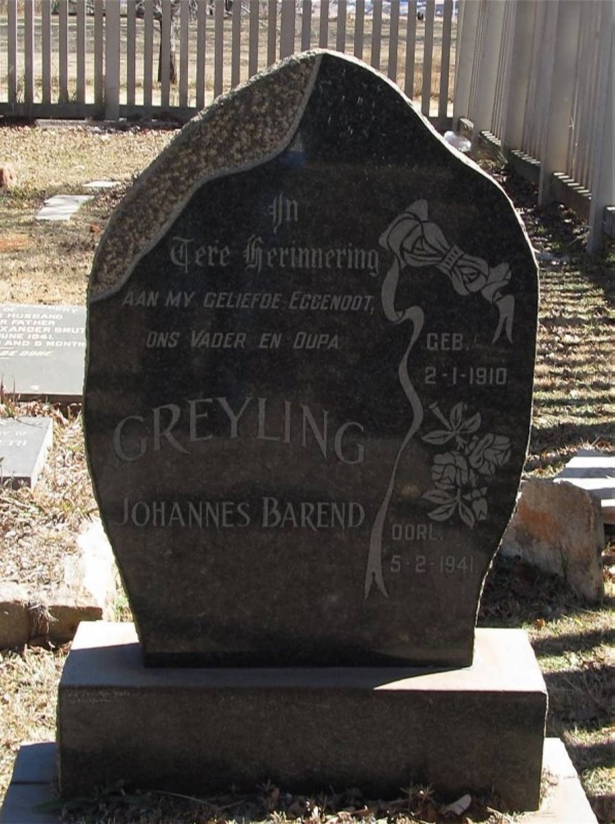 GREYLING Johannes Barend 1910-1941