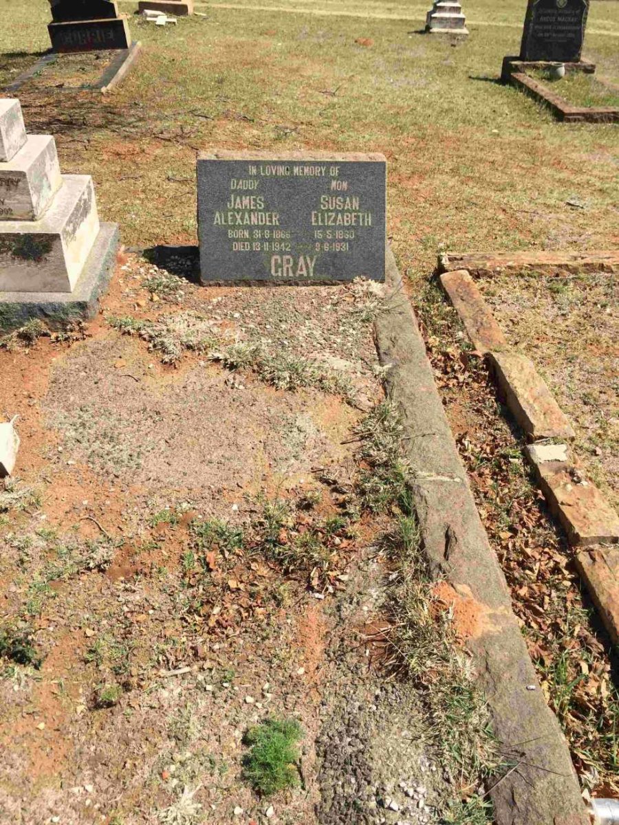 GRAY James Alexander 1866-1942 &amp; Susan Elizabeth 1860-1931