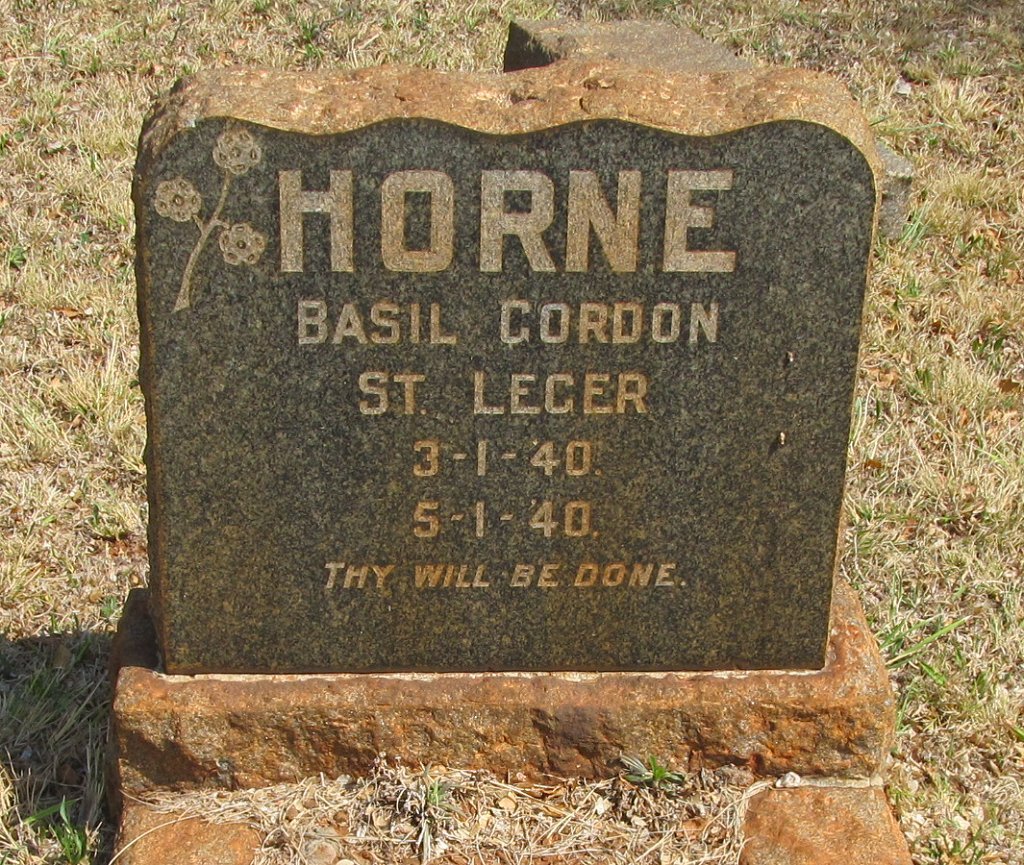 HORNE Basil Gordon St. Leger 1940-1940