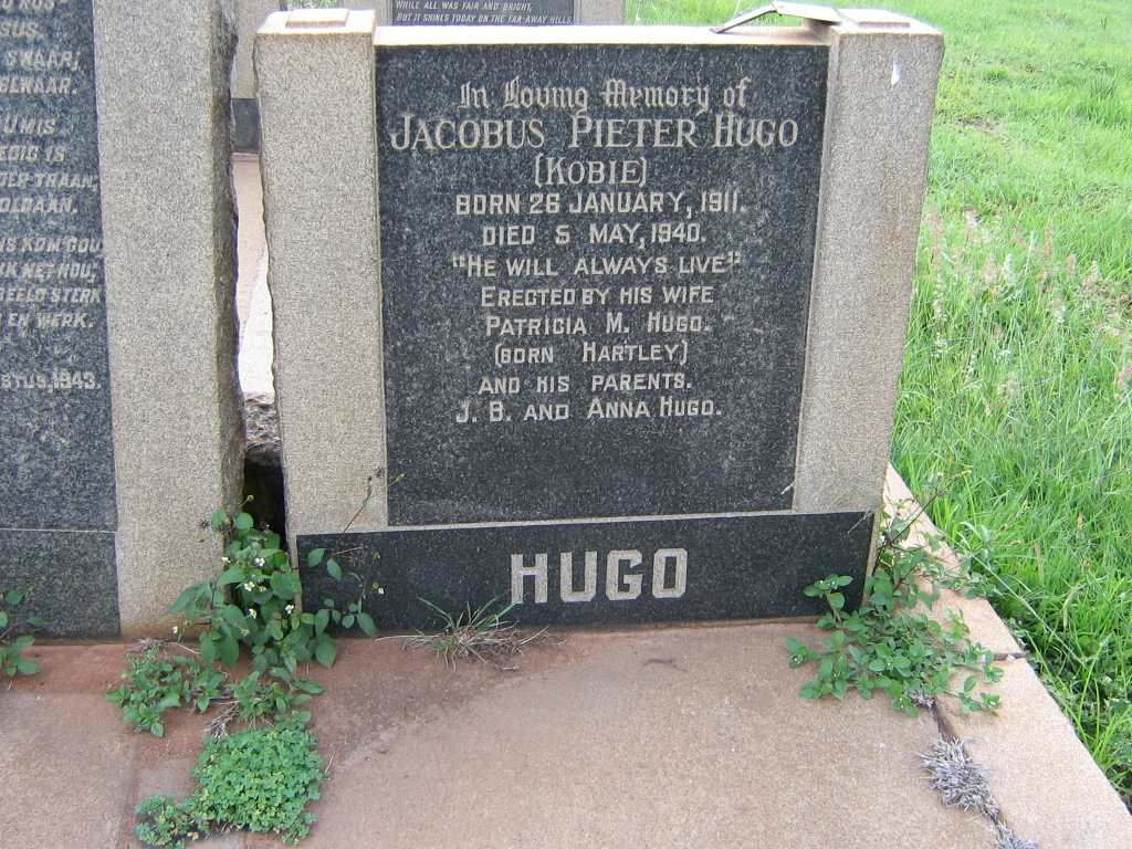 HUGO Pieter Jacobus 1911-1940