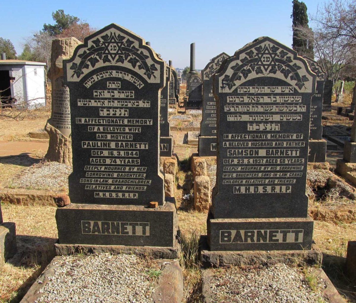 BARNETT Samson -1937 &amp; Pauline -1944