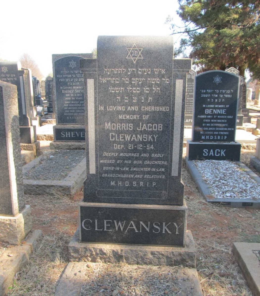 CLEWANSKY Morris Jacob -1954