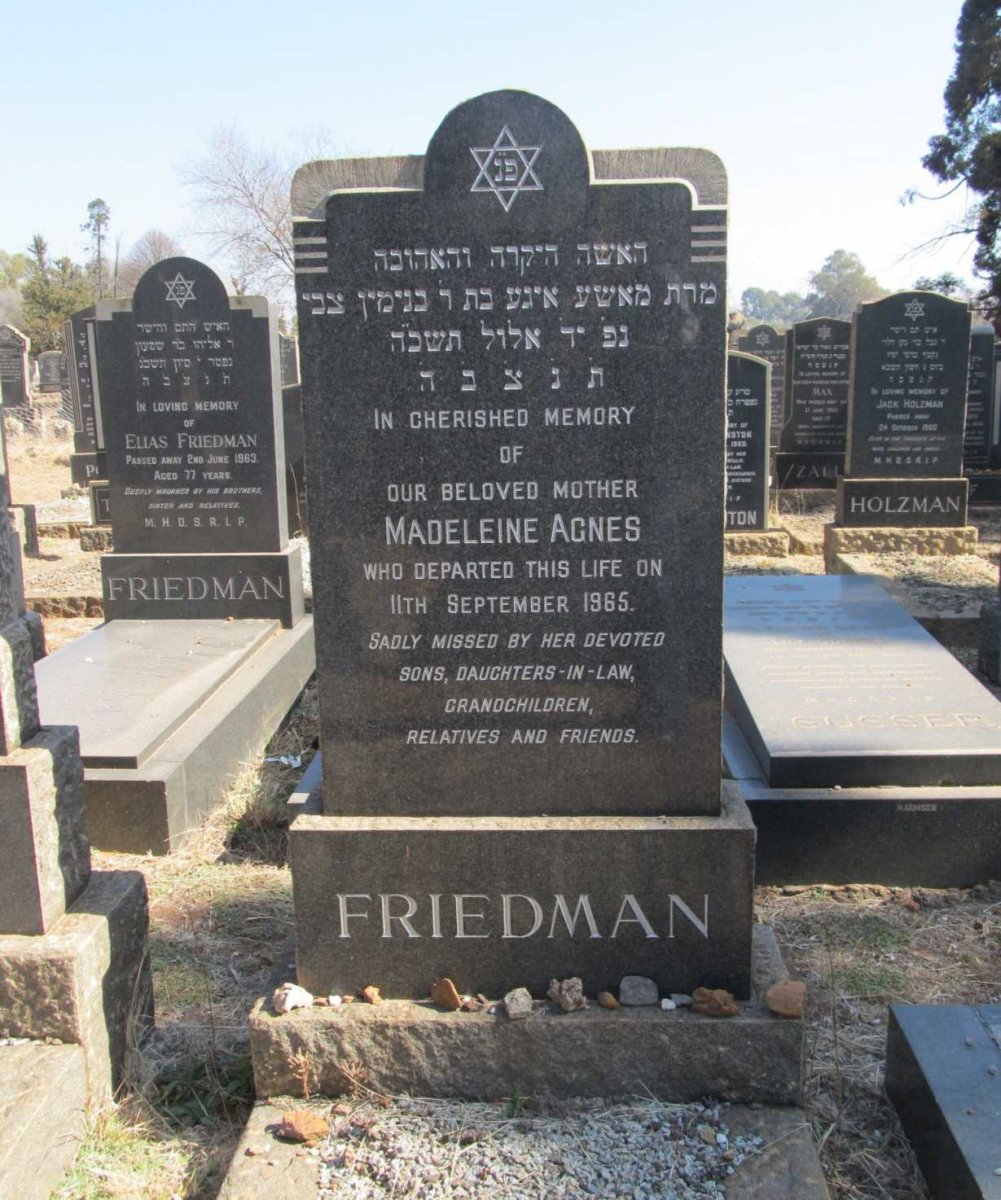 FRIEDMAN Madeleine Agnes -1965