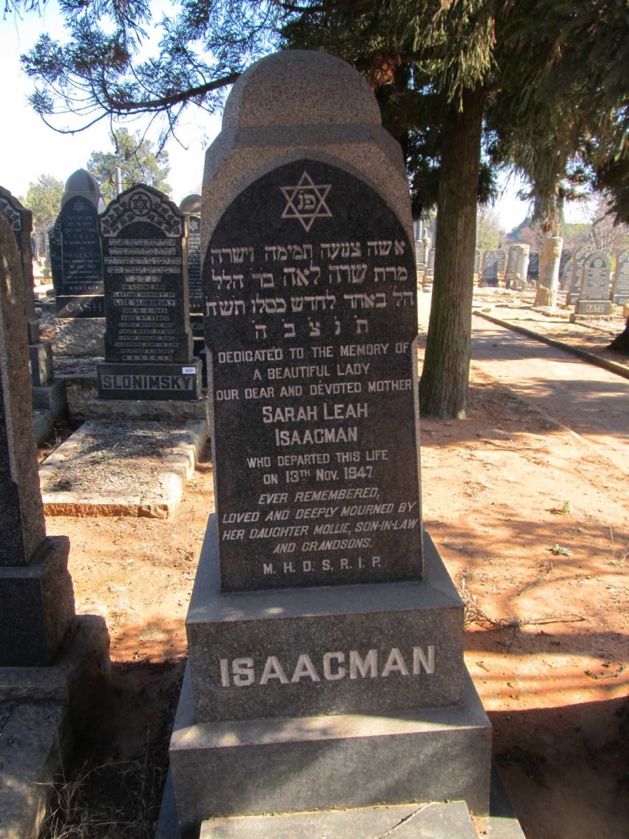 ISAACMAN Sarah Leah -1947