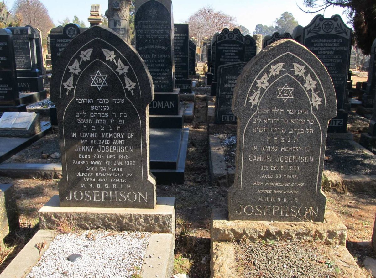 JOSEPHSON Samuel -1950 &amp; Jenny 1875-1969