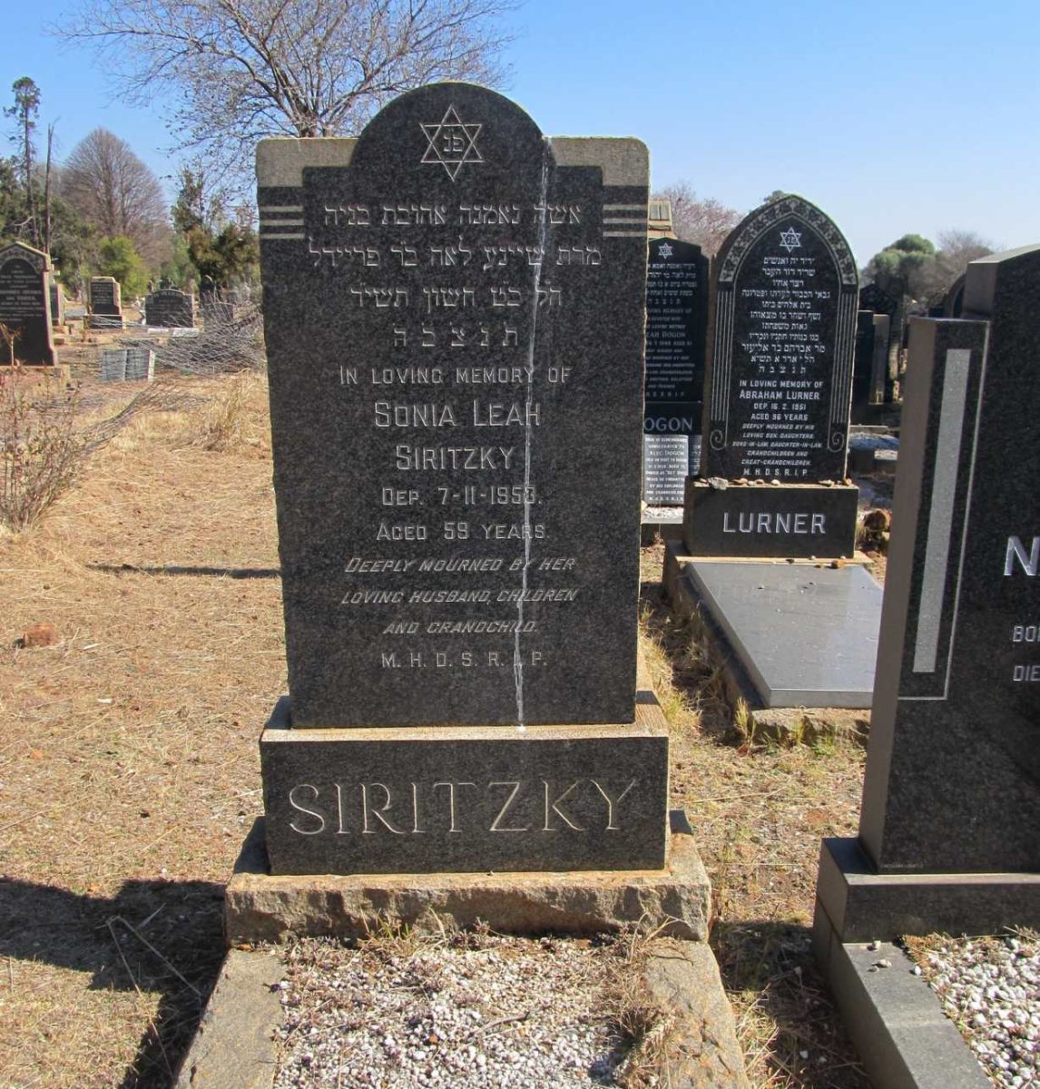 SIRITZKY Sonia Leah -1953