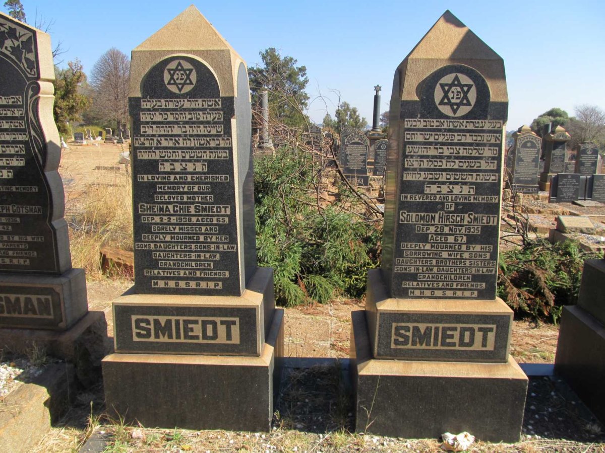 SMIEDT Solomon Hirsch -1935 &amp; Sheina Chie -1938