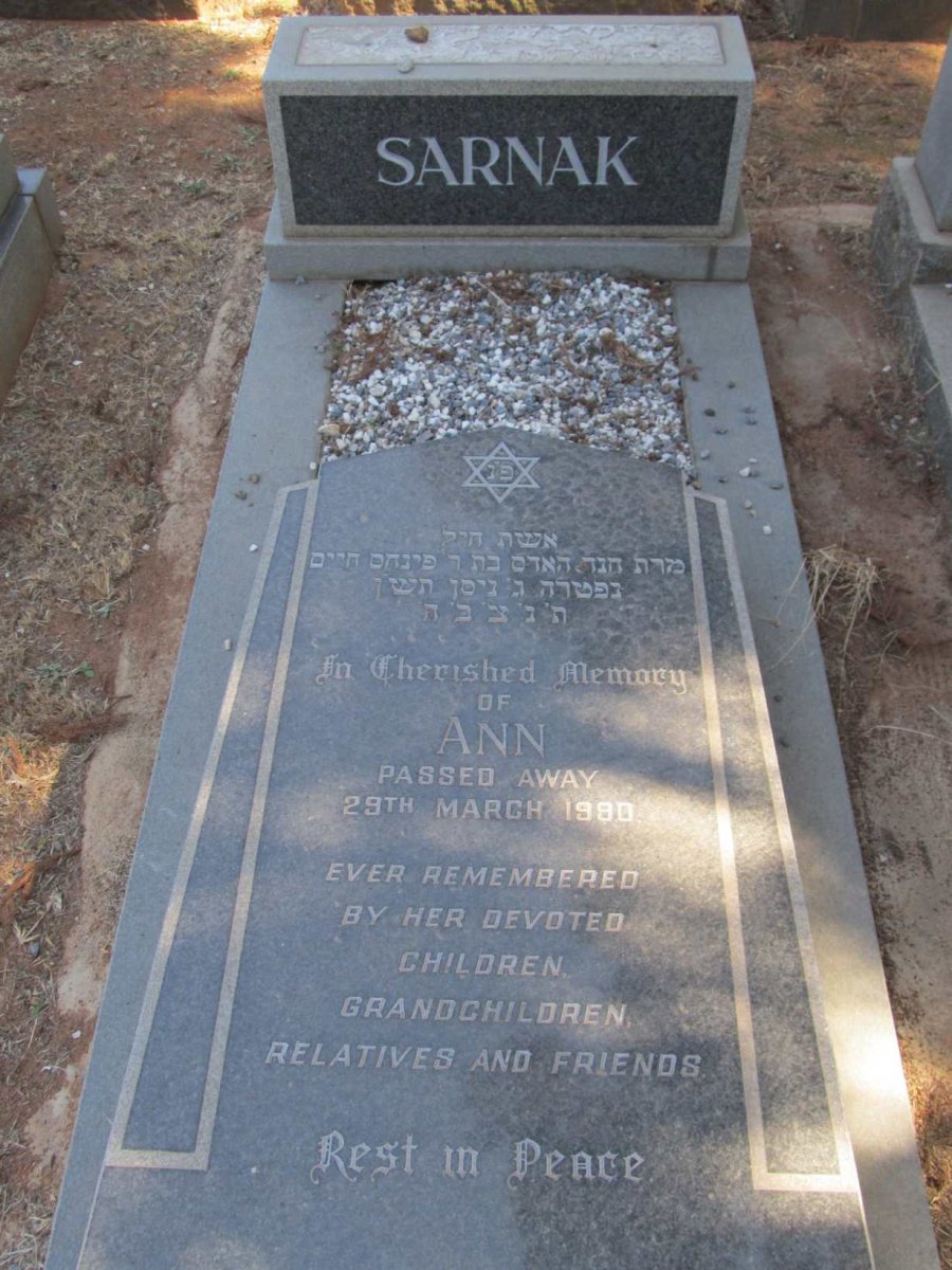 SARNAK Ann -1990