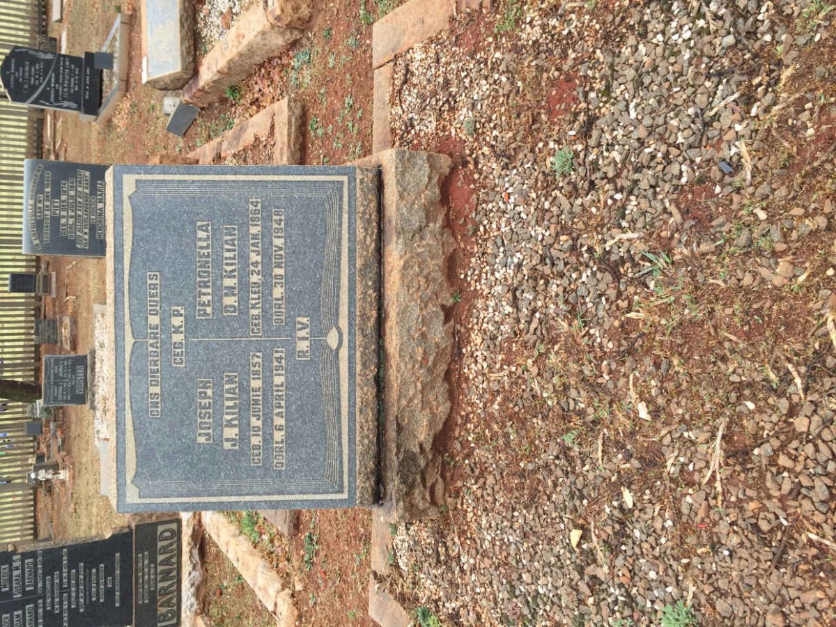 KILIAN Joseph J. 1857-1941 &amp; Petronella D.M. KLEU 1864-1948