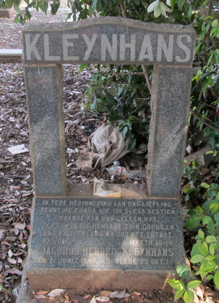 KLEYNHANS Jacobus Hendrik 1947-1948