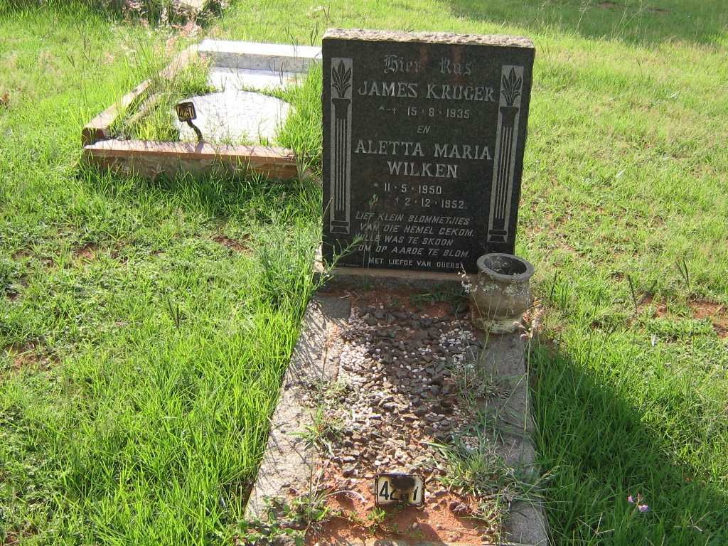 KRUGER James 1935-1935 :: WILKEN Aletta Maria 1950-1952