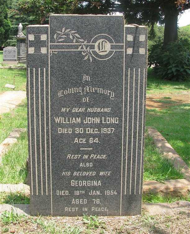 LONG William John -1937 &amp; Georgina -1954