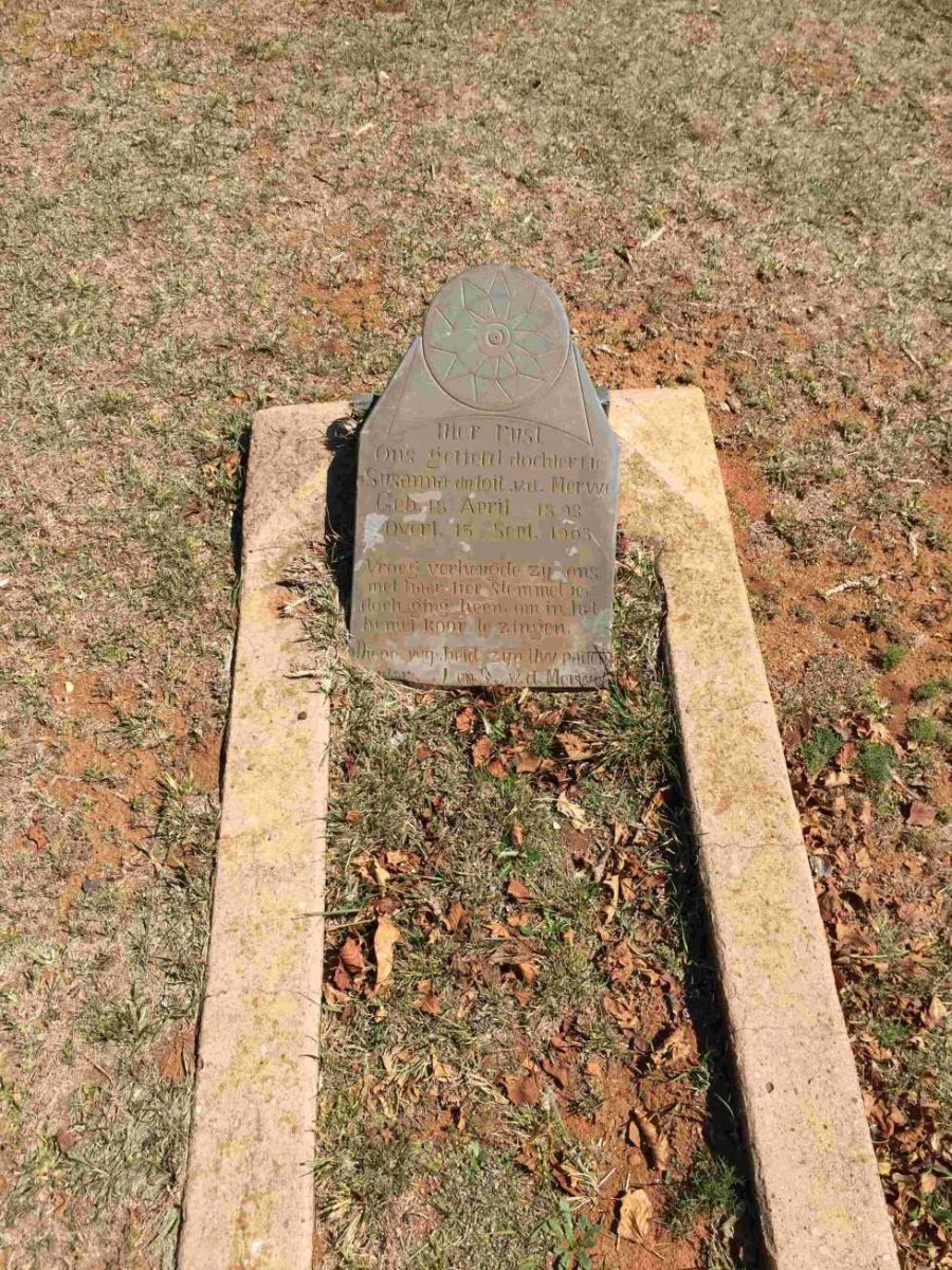 MERWE Susanna du Toit, v.d. 1898-1903