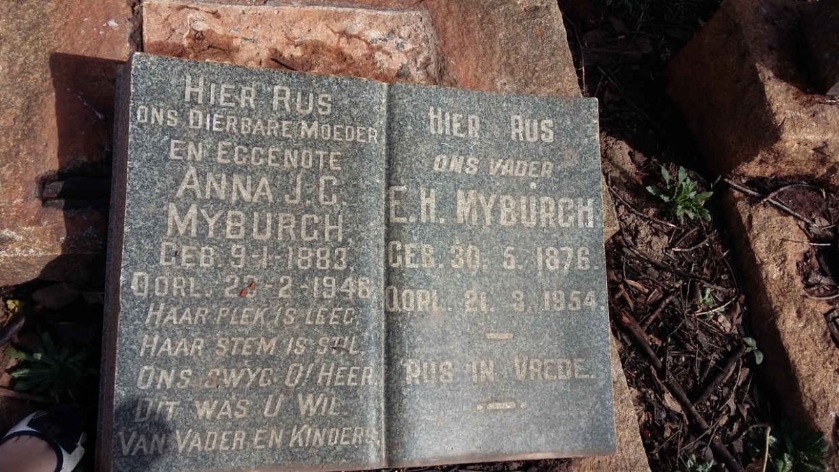 MYBURGH E.H. 1876-1954 &amp; Anna J.C. 1883-1946