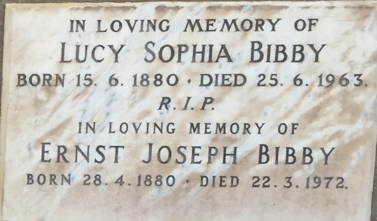 BIBBY Ernst Joseph 1880-1972 &amp; Lucy Sophia 1880-1963