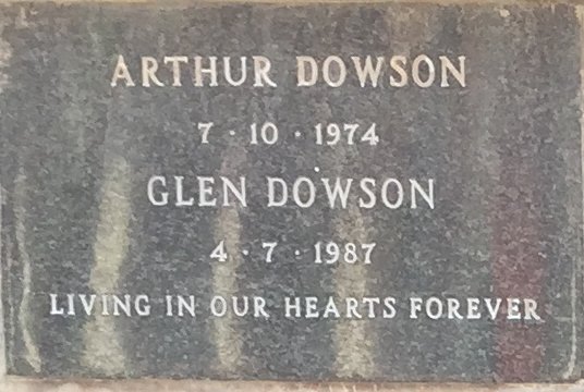 DOWSON Arthur -1974 &amp; DOWSON Glen -1987