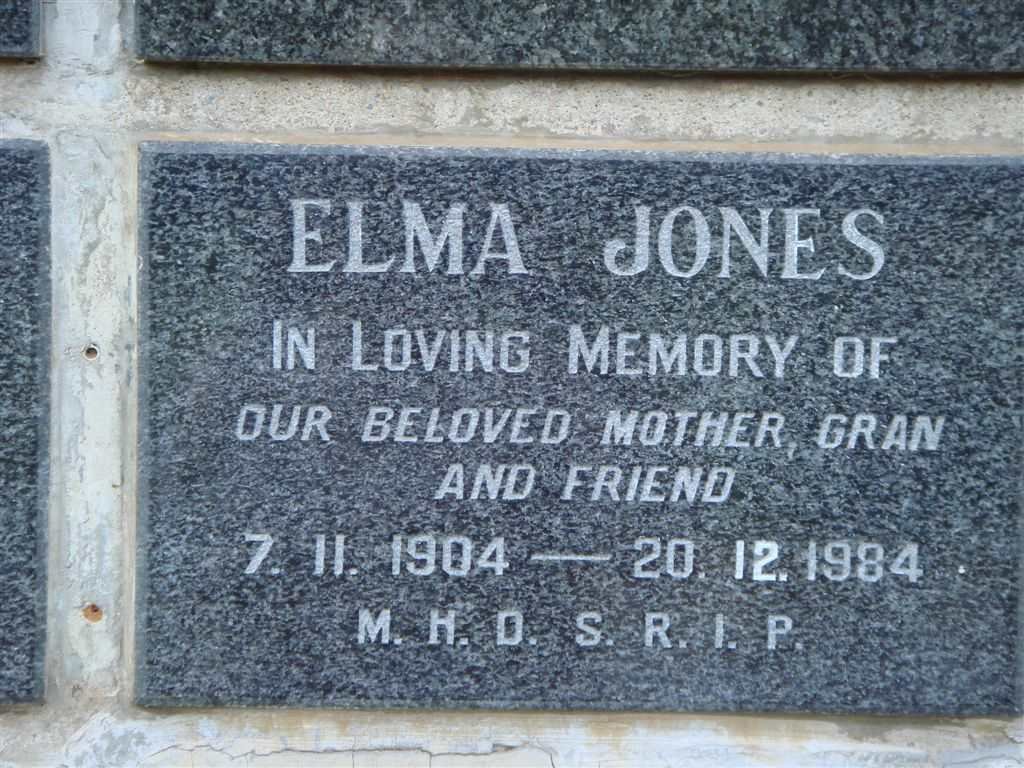 JONES Elma 1904-1984