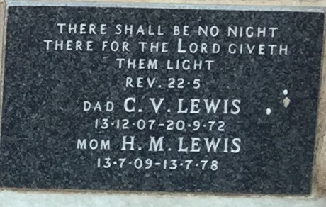 LEWIS C.V. 1907-1972 &amp; H.M. 1909-1978