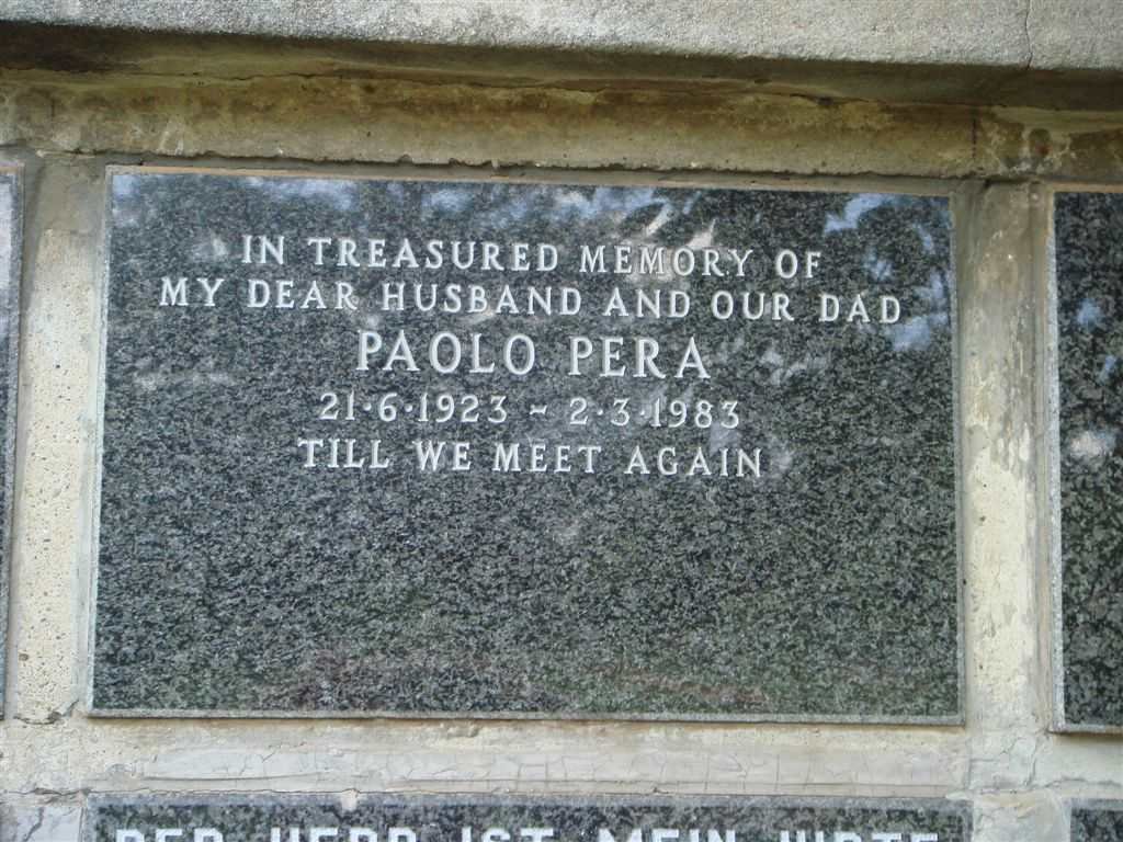 PERA Paolo 1923-1983