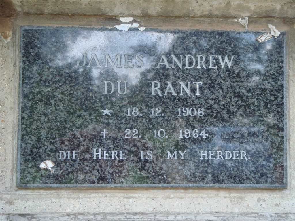 RANT James Andrew, du 1906-1964