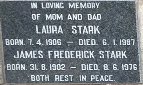 STARK James Frederick 1902-1976 &amp; Laura 1906-1987