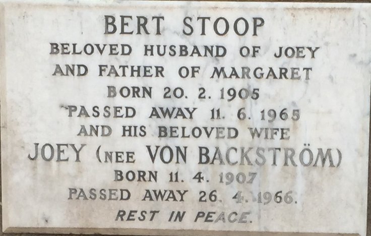 STOOP Bert 1905-1965 &amp; Joey VON BACKSTRÖM 1907-1966